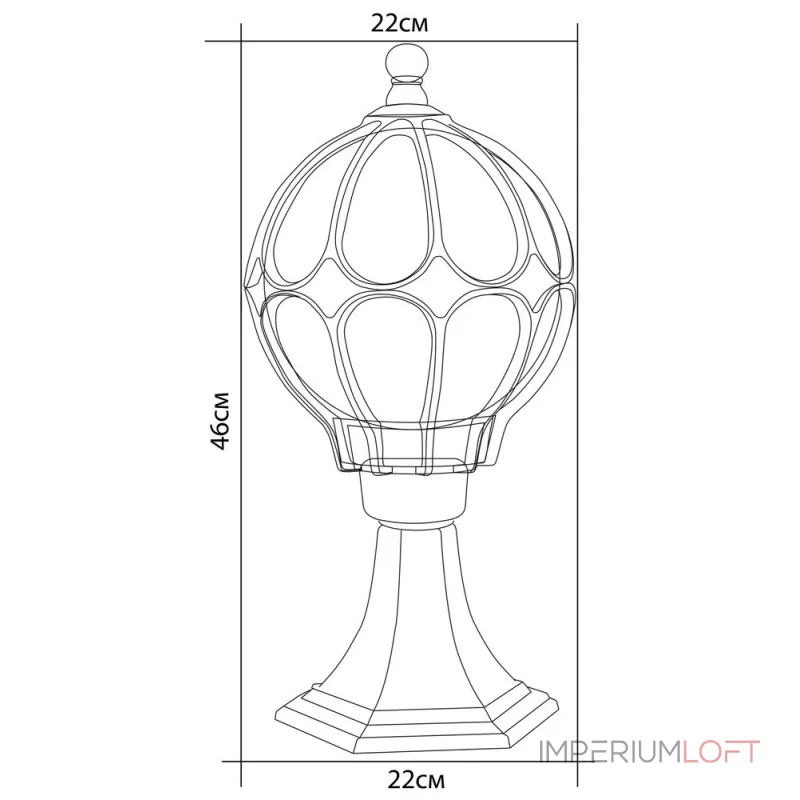Наземный низкий светильник Feron Сфера 11365