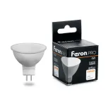 Лампа светодиодная Feron LB-1606 GU5.3 6Вт 6400K 38085 Цвет арматуры черный Цвет плафонов белый