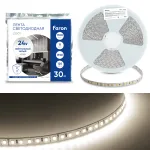 Светодиодная LED лента 120SMD(2835)/м 11Вт/м 24V 4000К 30м IP20 Feron 53087