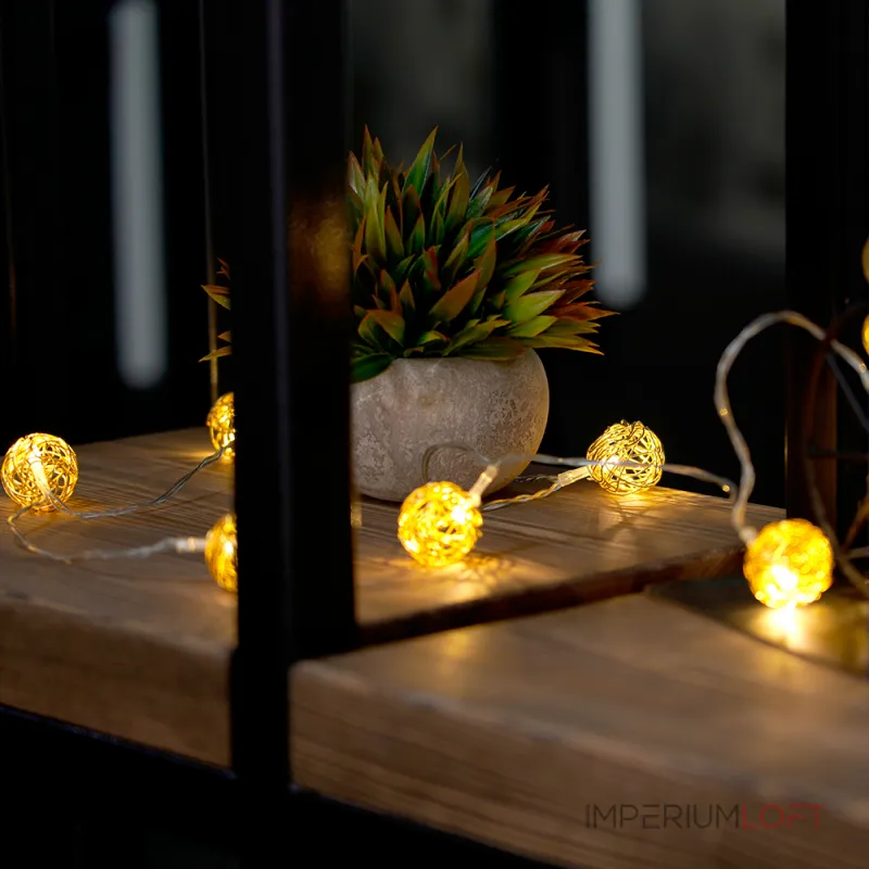 Гирлянда линейная от батареек FERON CL594, 10LED, (теплый белый) 1.8м IP20, 1W 51450 от ImperiumLoft