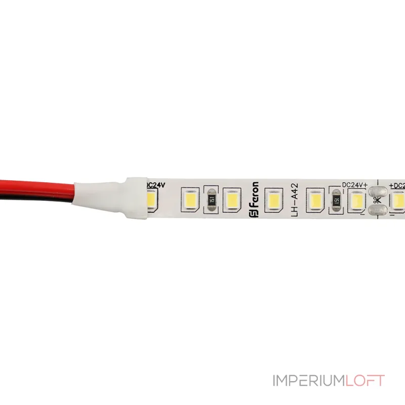 Светодиодная LED лента 120SMD(2835)/м 11Вт/м 24V 4000К 30м IP20 Feron 53087