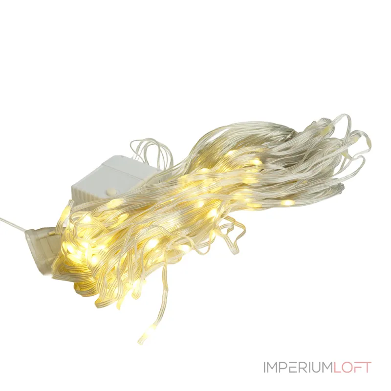Гирлянда дождь FERON CL26 200LED 2700К (теплый белый) 2*2м+3м IP20 24W 48595 от ImperiumLoft