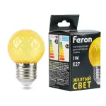 Лампа светодиодная E27 1W 230V Шар Feron 52161 от ImperiumLoft