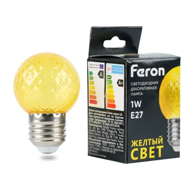 Лампа светодиодная E27 1W 230V Шар Feron 52161