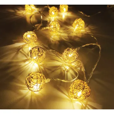 Гирлянда линейная от батареек FERON CL594, 10LED, (теплый белый) 1.8м IP20, 1W 51450