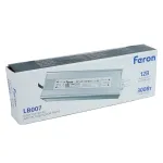Трансформатор электронный для светодиодной ленты 300W 12V IP67 (драйвер) Feron 53082