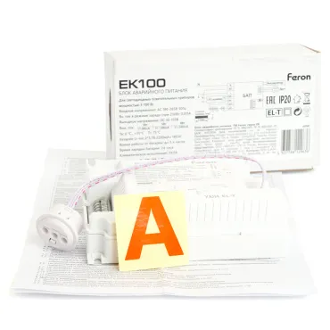 Блок аварийного питания для светильников Feron EK100 180-265Вт 51-240 mA IP20 48990 от ImperiumLoft