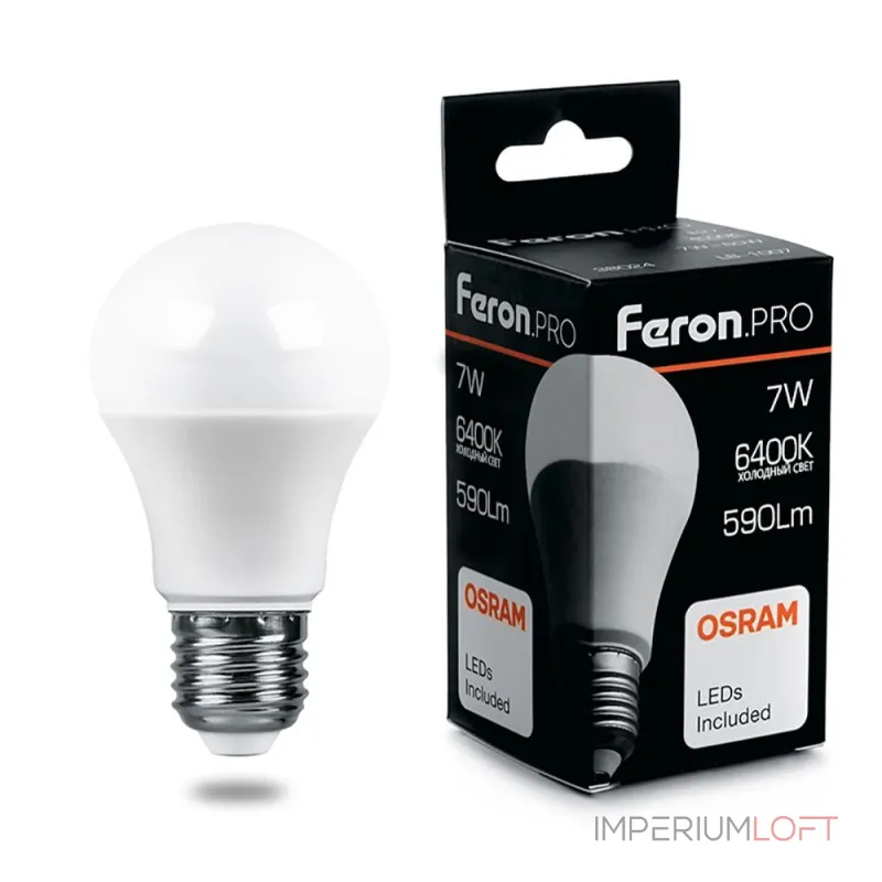 Лампа светодиодная Feron LB-1307 E27 7Вт 6400K 38025 Лампа светодиодная Feron LB-1307 E27 7Вт 6400K 38025