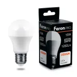 Лампа светодиодная Feron LB-1015 E27 15Вт 4000K 38036 Цвет арматуры никель Цвет плафонов белый