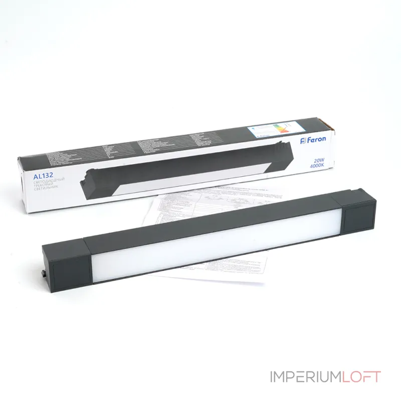Трековый светодиодный светильник Feron AL132 LED IP40 20W 4000К Трековый светодиодный светильник Feron AL132 LED IP40 20W 4000К