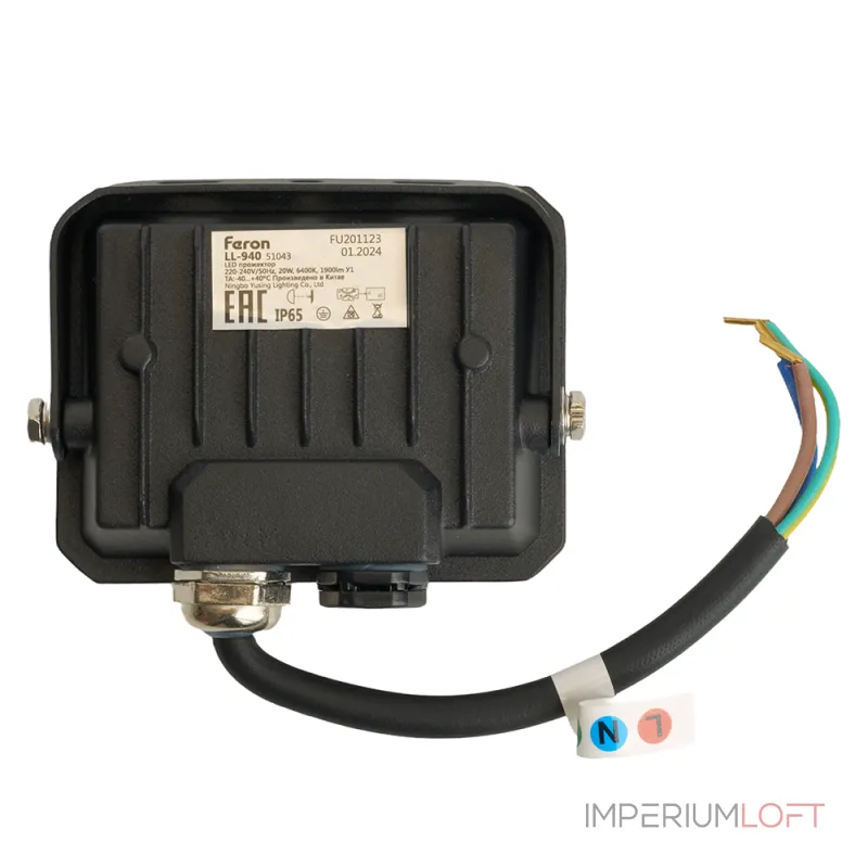 Светодиодный прожектор Feron LL-940 LED IP65 20W 6400К Светодиодный прожектор Feron LL-940 LED IP65 20W 6400К