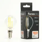 Лампа светодиодная Feron.PRO LB-1706 Шарик E14 980LM 6W 175-265V 4000K 51257