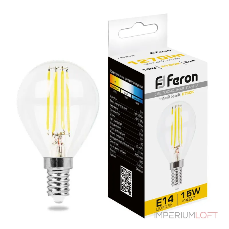 Лампа светодиодная Feron LB-515 E14 15Вт 2700K 38249 Лампа светодиодная Feron LB-515 E14 15Вт 2700K 38249