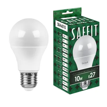 Лампа светодиодная SAFFIT SBA6010 Шар E27 10W 230V 4000K 55005 Лампа светодиодная SAFFIT SBA6010 Шар E27 10W 230V 4000K 55005