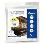 Лента светодиодная 720SMD(2110) 10Вт/м 24V 5000 IP20 3000К Feron 53097