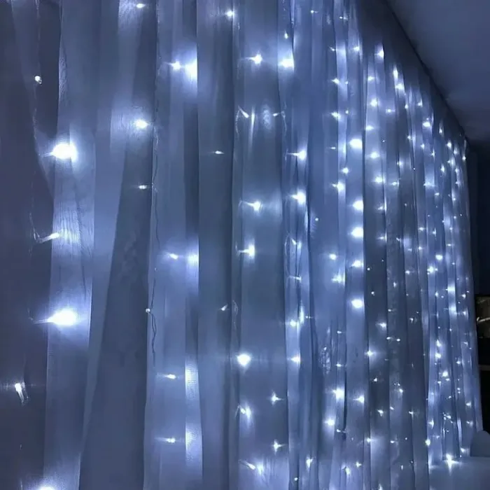 Гирлянда дождь FERON CL24 480LED 5000К (белый) 3*3м+3м IP44 24W 41627 от ImperiumLoft