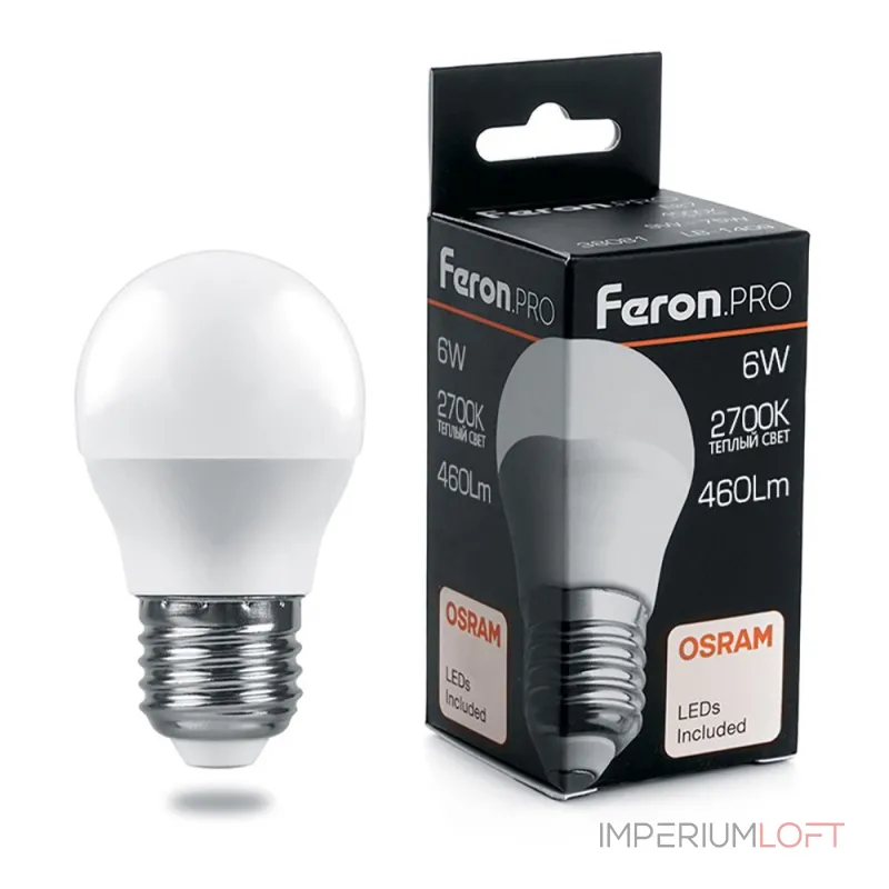 Лампа светодиодная Feron LB-1406 E27 6Вт 2700K 38068 Цвет арматуры разноцветный Цвет плафонов белый Лампа светодиодная Feron LB-1406 E27 6Вт 2700K 38068 Цвет арматуры разноцветный Цвет плафонов белый