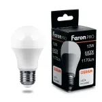 Лампа светодиодная Feron LB-1013 E27 13Вт 6400K 38034 Цвет арматуры никель Цвет плафонов белый
