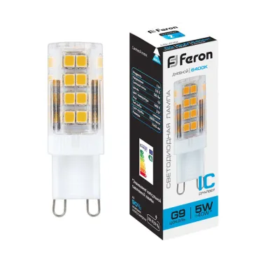 Лампа светодиодная Feron LB-432 G9 5W 175-265V 6400K 25771 Лампа светодиодная Feron LB-432 G9 5W 175-265V 6400K 25771