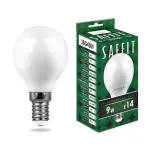 Лампа светодиодная Feron Saffit SBG4509 E14 9Вт 6400K 55125 Цвет арматуры белый Цвет плафонов белый