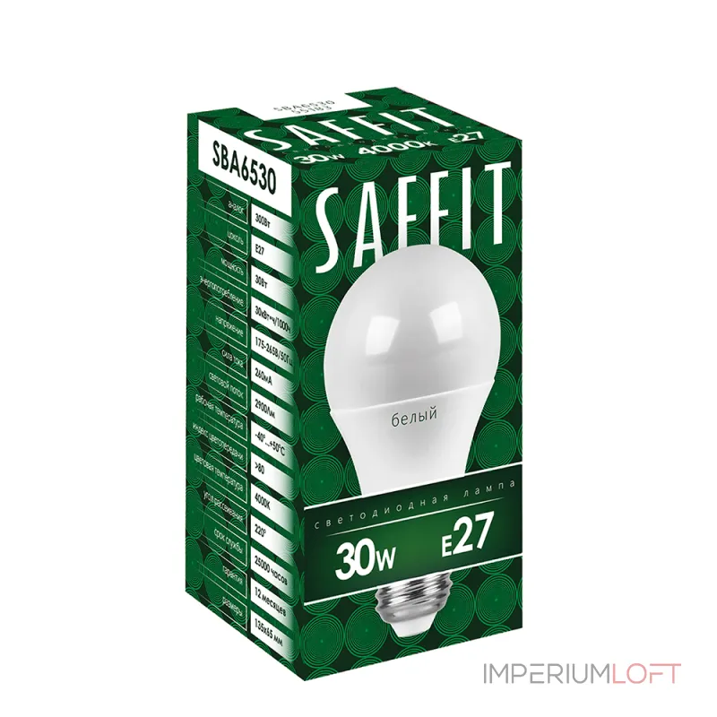 Лампа светодиодная Feron Saffit Sba 6530 E27 30Вт 6400K 55184
