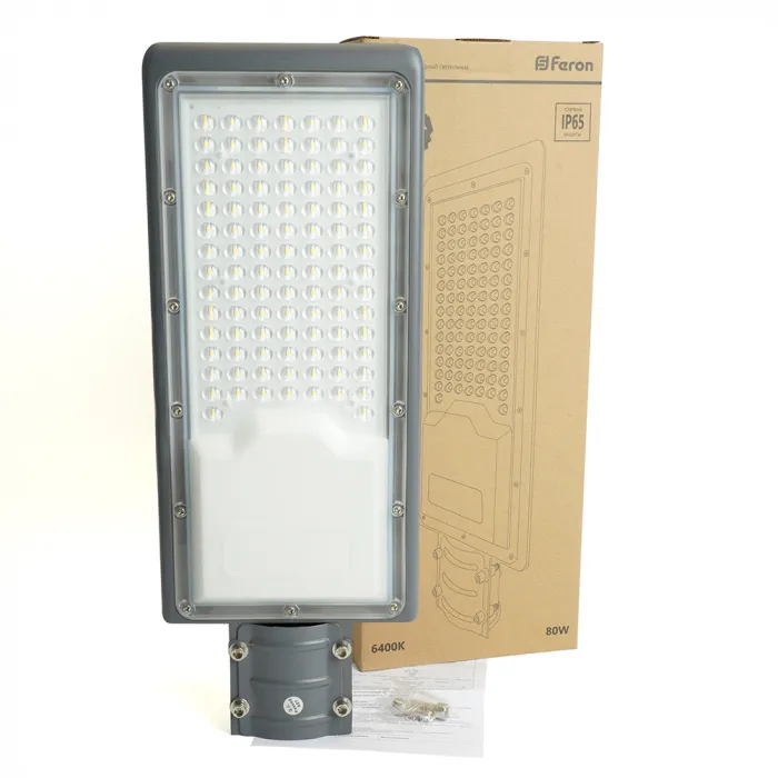 Светодиодный уличный консольный светильник Feron SP3034 LED IP65 80W 6400К от ImperiumLoft