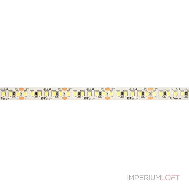 Светодиодная LED лента 180SMD(2835)/м 16Вт/м 24V 3000К 30м IP20 Feron 53089