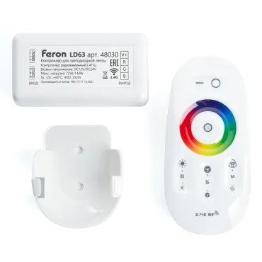 Контроллер RGB для светодиодной ленты с П/У Feron LD63 12, 24 Вт 48030