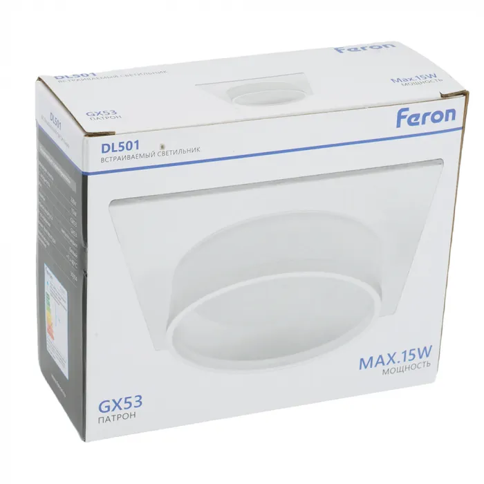 Светильник потолочный встраиваемый Feron DL500 GX53 IP20 15W от ImperiumLoft