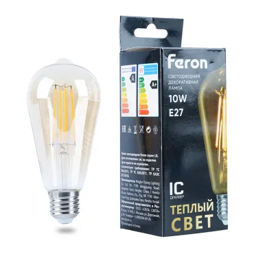 Лампа светодиодная E27 10W 230V 2700K Feron 52165