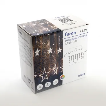 Гирлянда бахрома FERON CL29, 138LED, (мультиколор)3м+3м IP20, 8,5W от ImperiumLoft
