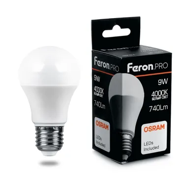 Лампа светодиодная Feron LB-1009 E27 9Вт 4000K 38027 Цвет арматуры медь Цвет плафонов медь Лампа светодиодная Feron LB-1009 E27 9Вт 4000K 38027 Цвет арматуры медь Цвет плафонов медь