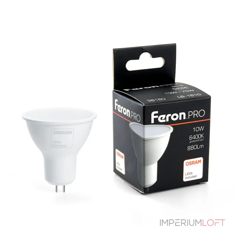 Лампа светодиодная Feron Lb 1610 G5.3 10Вт 6400K 38160 Лампа светодиодная Feron Lb 1610 G5.3 10Вт 6400K 38160