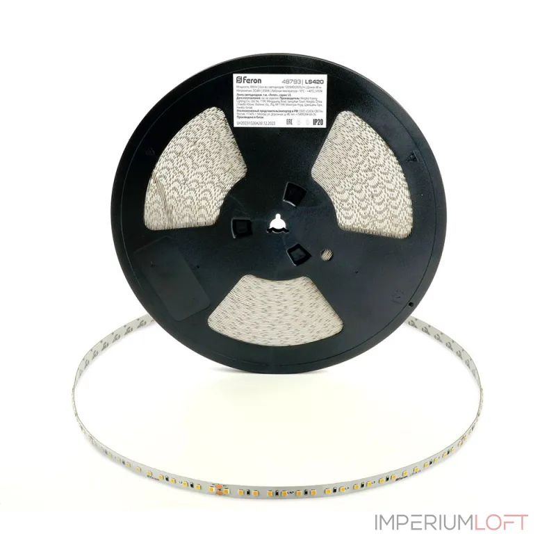 Лента светодиодная стабилизированная Feron 120SMD(2835)/м 8Вт/м 48V 40000*10*1.22мм 6500К IP20 LS420 48793