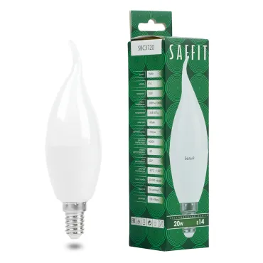 Лампа светодиодная SBC3720 Свеча на ветру E14 20W 230V 4000K Feron Saffit 55275 Лампа светодиодная SBC3720 Свеча на ветру E14 20W 230V 4000K Feron Saffit 55275