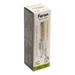 Лампа светодиодная диммируемая G9 10W 175-265V 4000K Feron 51742