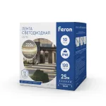 Светодиодная LED лента Feron LS710 120SMD(2835)/м 10Вт/м 220V длина 25м 3000K IP65 48766