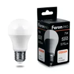 Лампа светодиодная Feron LB-1007 E27 7Вт 4000K 38024 Цвет арматуры хром Цвет плафонов белый