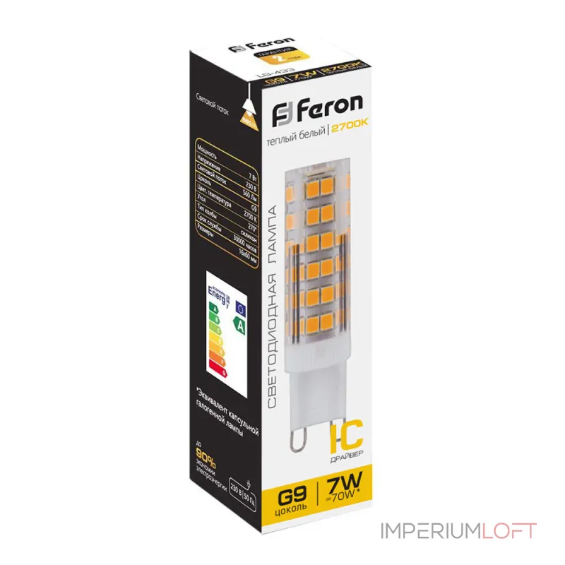 Лампа светодиодная Feron LB-433 G9 7Вт 2700K 25766 от ImperiumLoft Лампа светодиодная Feron LB-433 G9 7Вт 2700K 25766 от ImperiumLoft