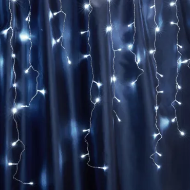 Бахрома световая Feron CL23 32349 Цвет арматуры хром Цвет плафонов белый Бахрома световая Feron CL23 32349 Цвет арматуры хром Цвет плафонов белый