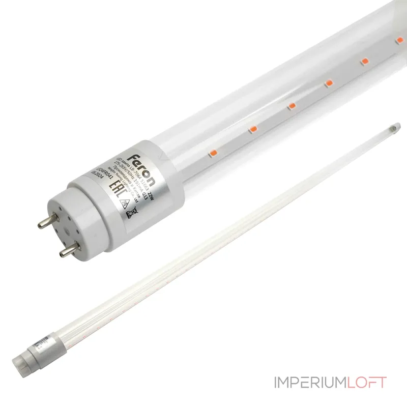 Лампа светодиодная для растений T8 Feron LB-7064 G13 стекло 22W 175 1,2м 265V красно-синий 51663 Лампа светодиодная для растений T8 Feron LB-7064 G13 стекло 22W 175 1,2м 265V красно-синий 51663