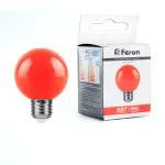 Лампа светодиодная Feron LB-371 E27 3Вт K 25905 Цвет арматуры хром Цвет плафонов хром