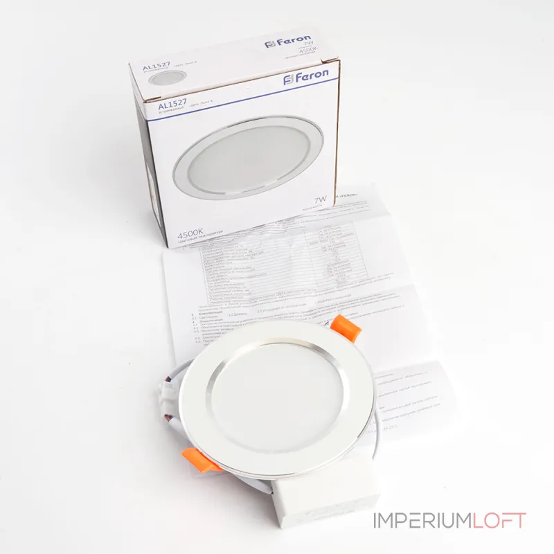 Светодиодный встраиваемый светильник Feron AL1527 LED IP20 7W 4500К