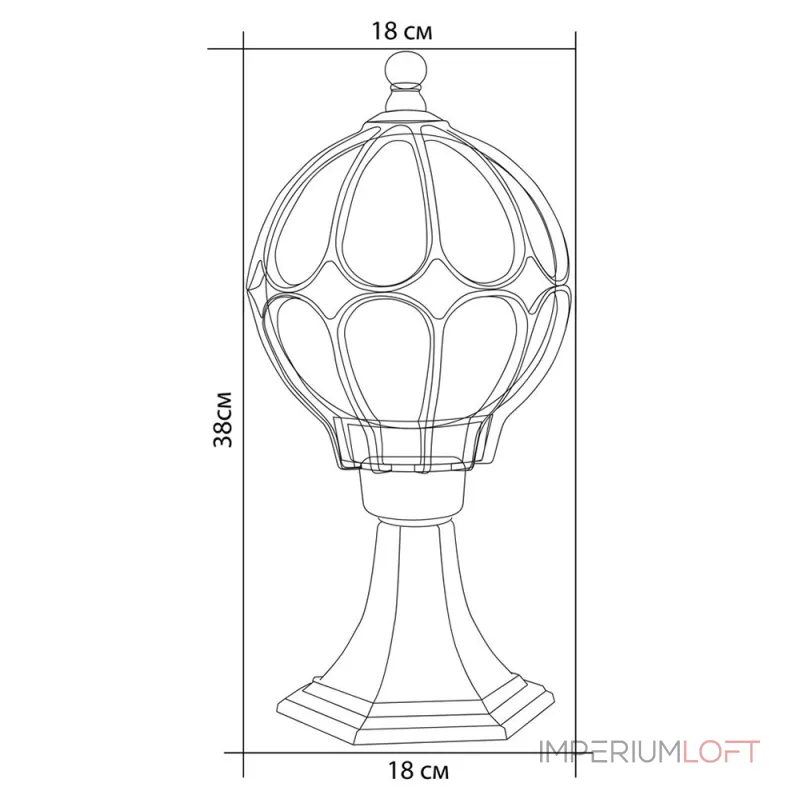Наземный низкий светильник Feron Сфера 11364