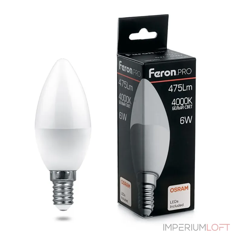 Лампа светодиодная Feron LB-1306 E14 6Вт 4000K 38045 Цвет арматуры хром Цвет плафонов серый Лампа светодиодная Feron LB-1306 E14 6Вт 4000K 38045 Цвет арматуры хром Цвет плафонов серый