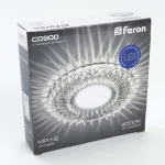 Встраиваемый светильник Feron 28843 Цвет арматуры хром Цвет плафонов белый