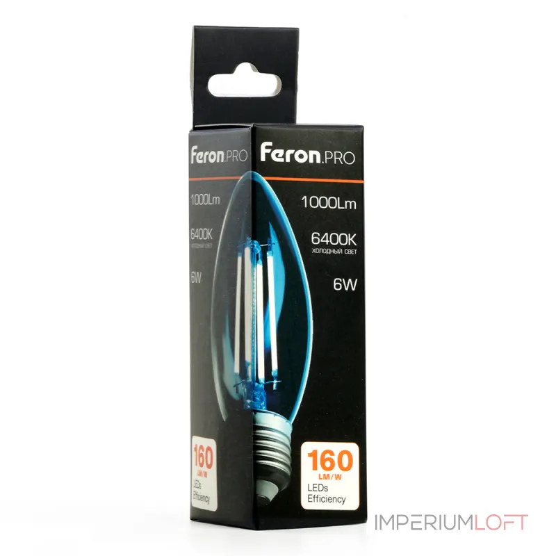 Лампа светодиодная Feron.PRO LB-1206 Свеча E27 1000LM 6W 175-265V 6400K 51240
