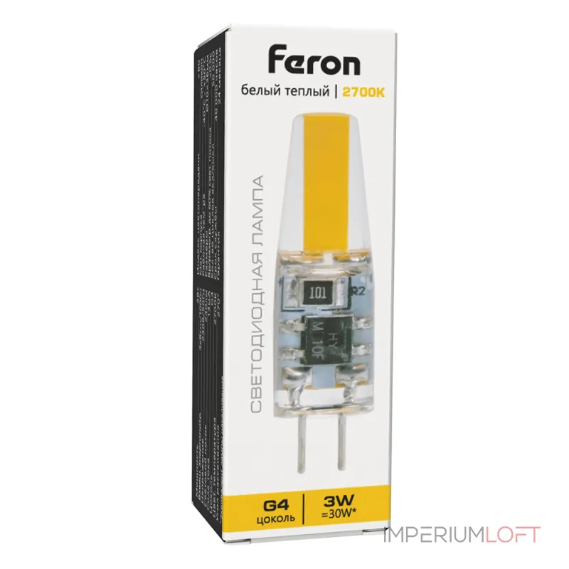 Лампа светодиодная Feron LB-423 G4 3W 230V 2700K 51167