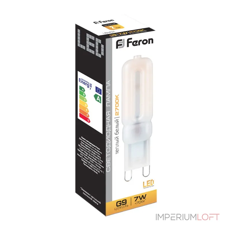 Лампа светодиодная Feron LB-431 G9 7W 230V 2700K 25755