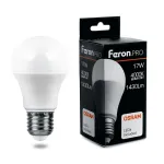 Лампа светодиодная Feron LB-1017 E27 17Вт 4000K 38039 Цвет арматуры никель Цвет плафонов белый